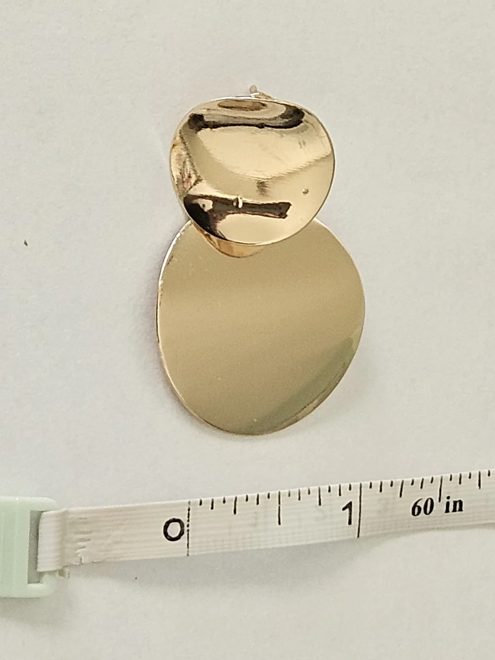 NEW Gold Double Circle Geometric Drop Earrings Contemporary Maximalism Formal